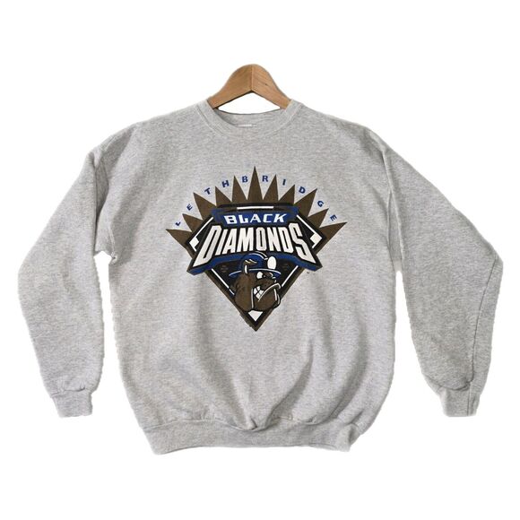 Vintage 90s Lethbridge Black Diamonds Crewneck Medium Arizona Diamondbacks MiLB - Picture 1 of 8